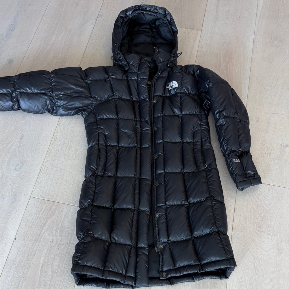 “ The North Face  “ Black Shiny  Down Jacket.